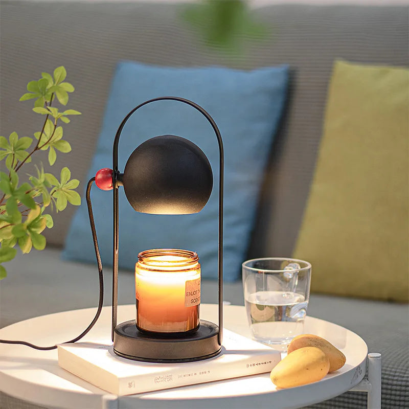 Black Dimmable Candle Warmer - Ambient Lighting Accessory