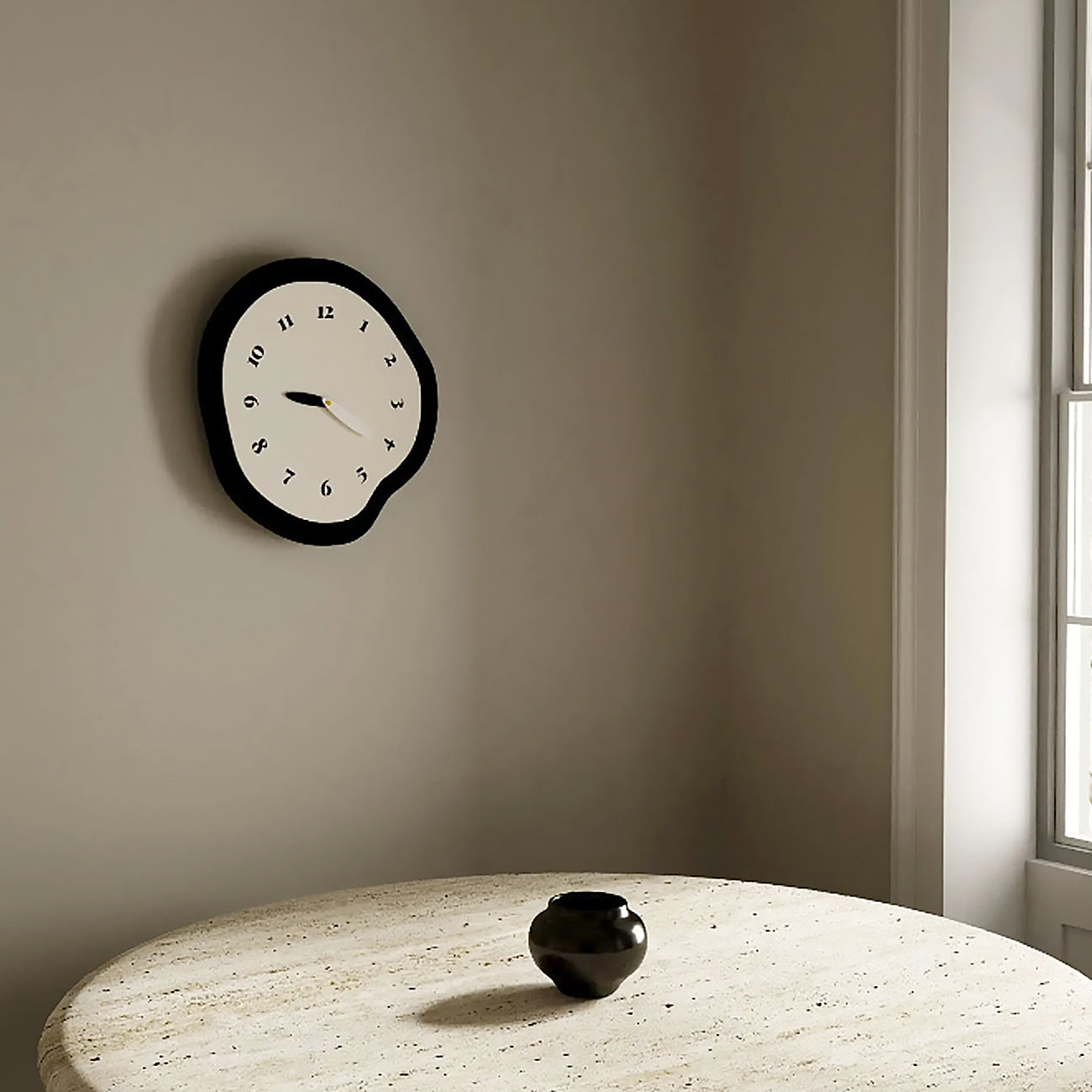 Abstract Wall Clock - Silent Pendulum Quartz Timepiece