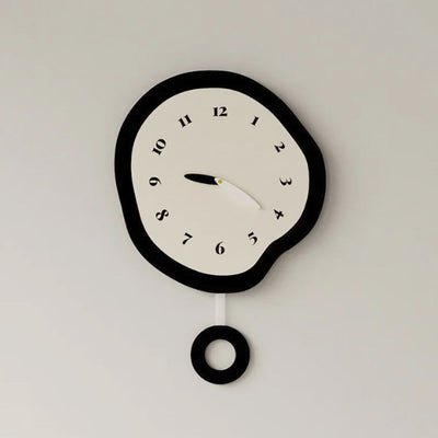 Abstract Wall Clock - Silent Pendulum Quartz Timepiece