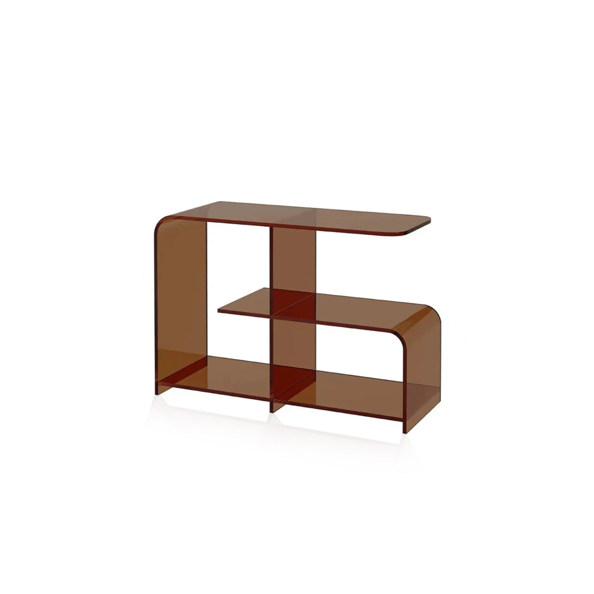 Acrylic Side Table – Retro Double Round Edge
