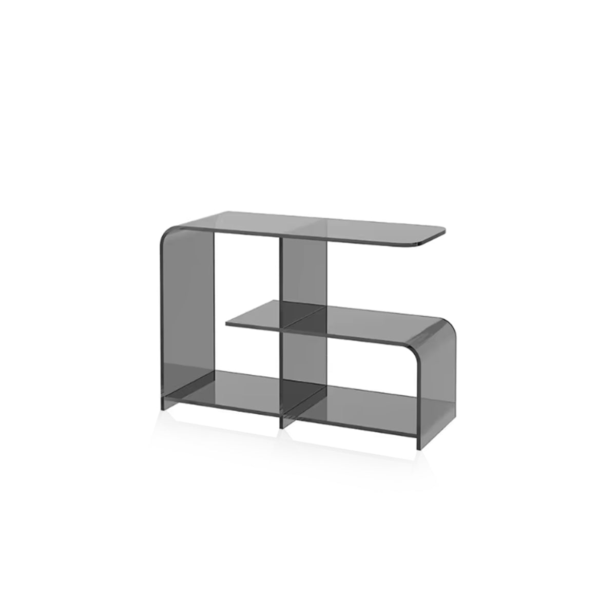 Acrylic Side Table – Retro Double Round Edge