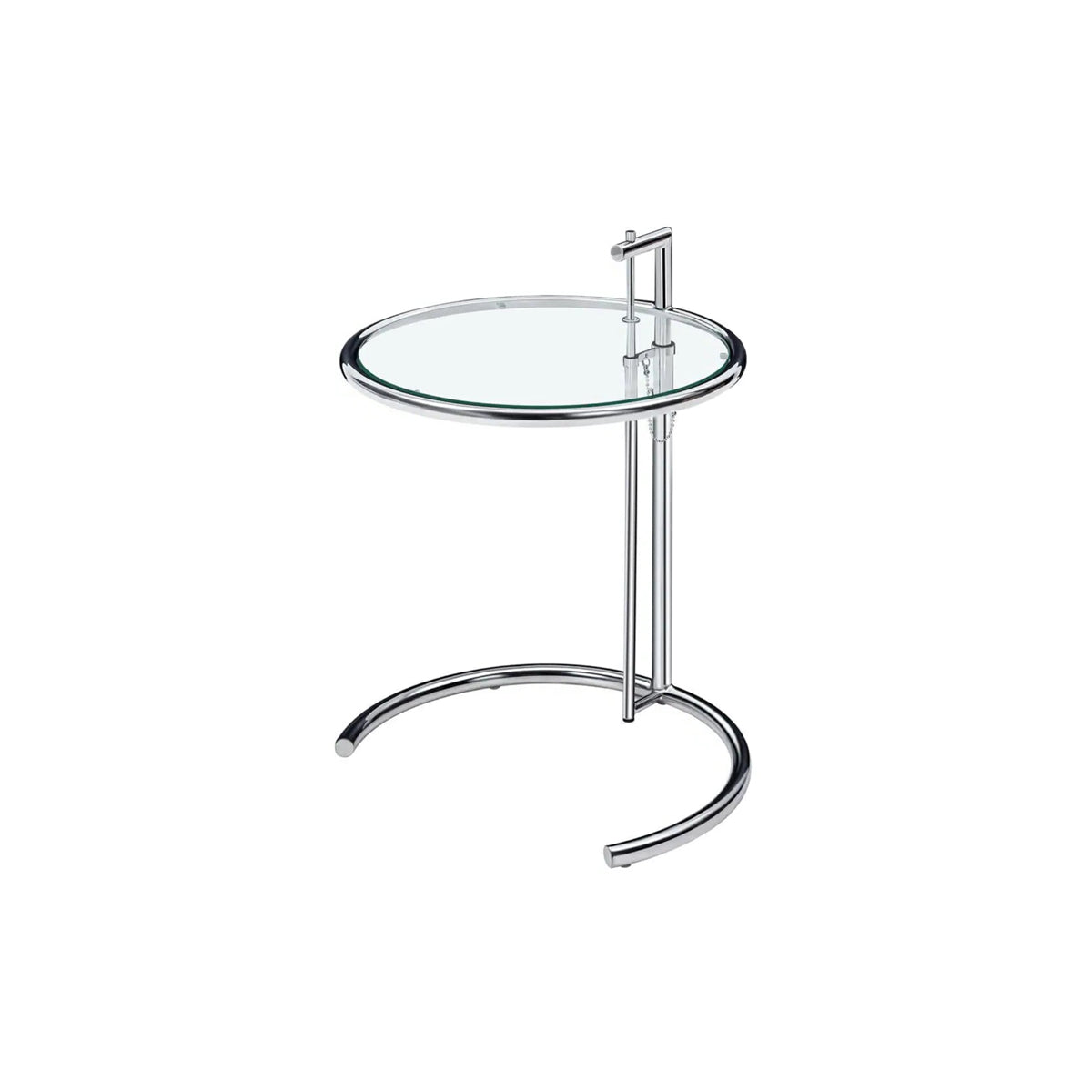 Adjustable Height Coffee Table – Stainless Steel Glass Top Side Table
