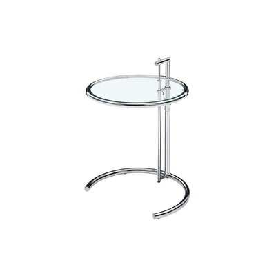 Adjustable Height Coffee Table – Stainless Steel Glass Top Side Table
