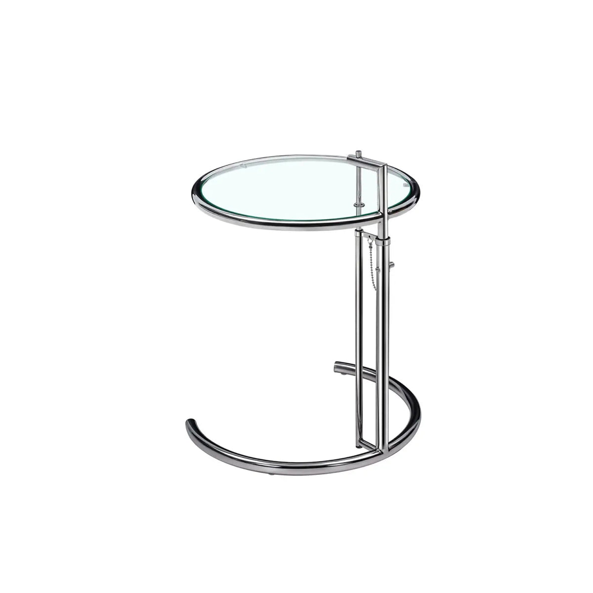 Adjustable Height Coffee Table – Stainless Steel Glass Top Side Table