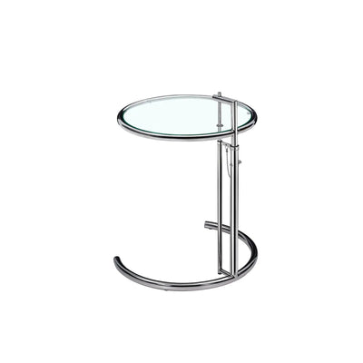 Adjustable Height Coffee Table – Stainless Steel Glass Top Side Table