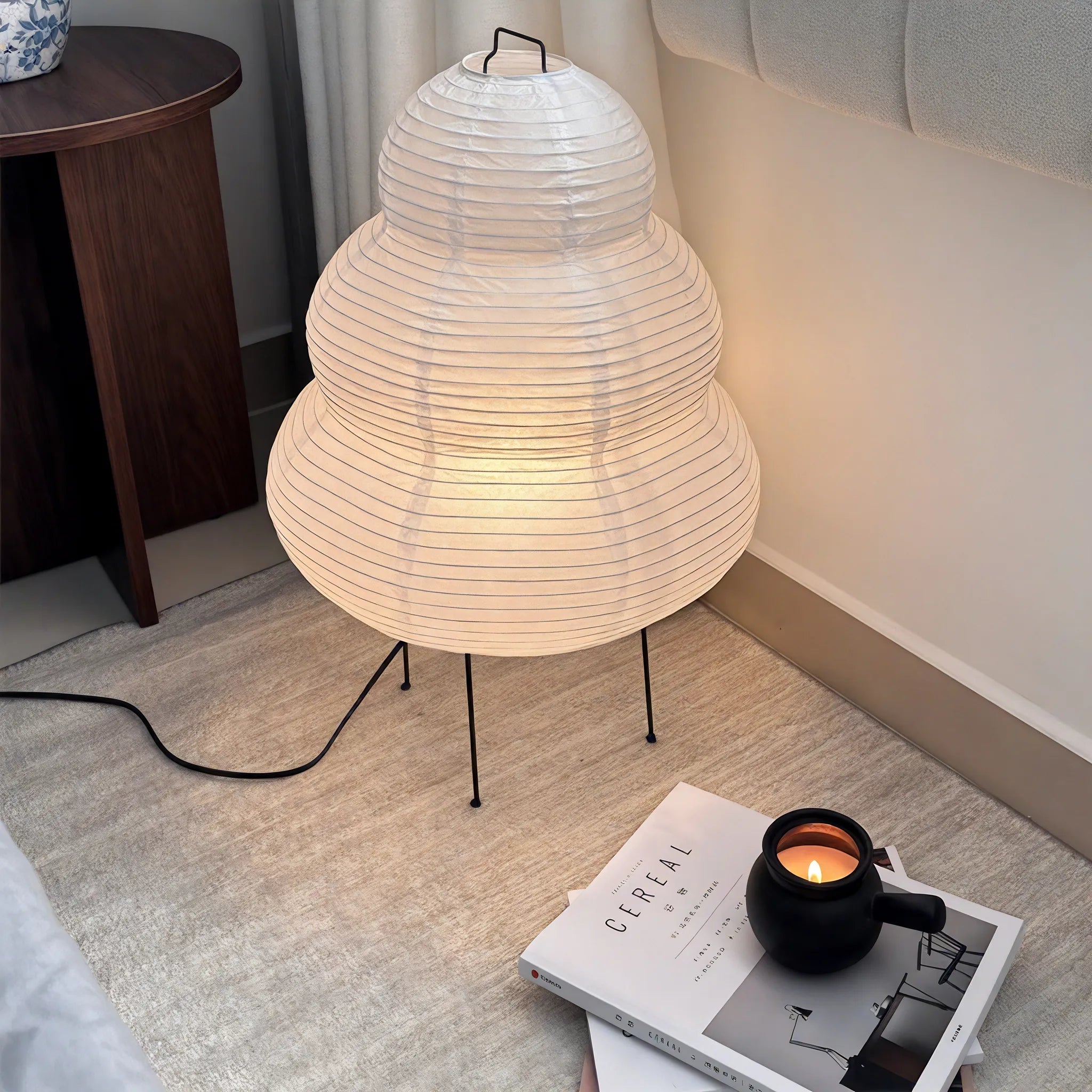 PAPPERSLYKTA | Sculptural Paper Table Lamp