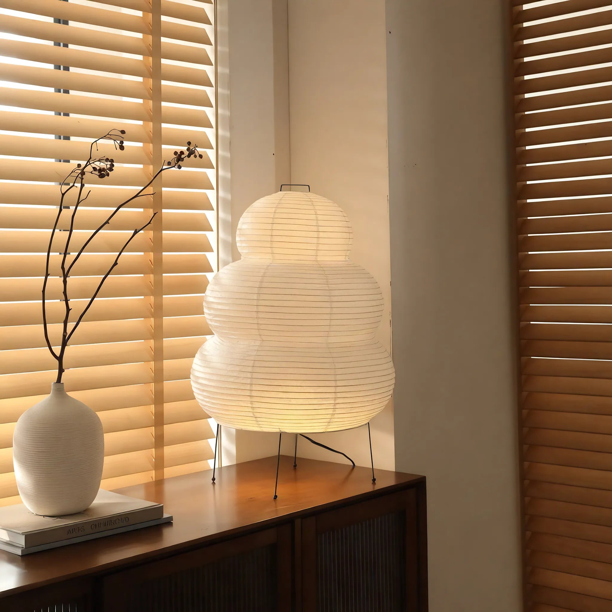 PAPPERSLYKTA | Sculptural Paper Table Lamp