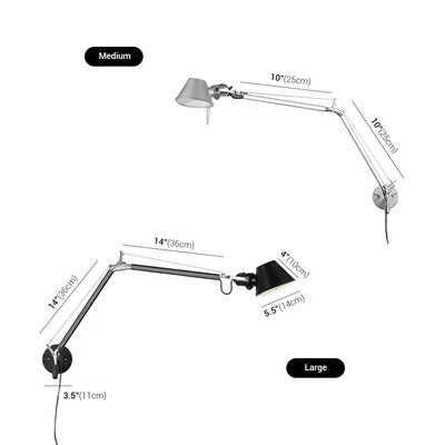 Industrial Wall Lamp | Corded Foldable Arm Sconce Light