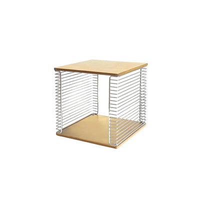Modular Cube Storage - Solid Wood Shelf With Metal Frame