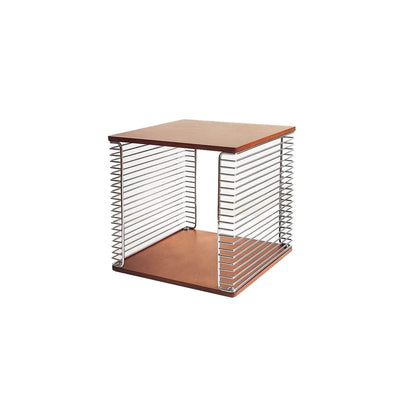 Modular Cube Storage - Solid Wood Shelf With Metal Frame