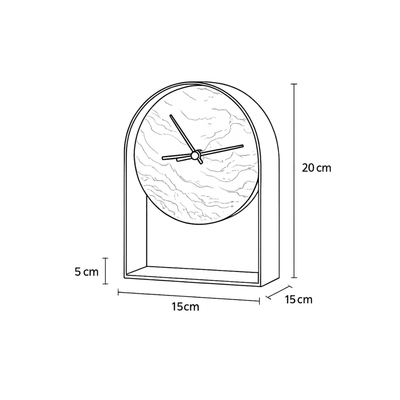 Artisan Marble Desktop Clock Modern