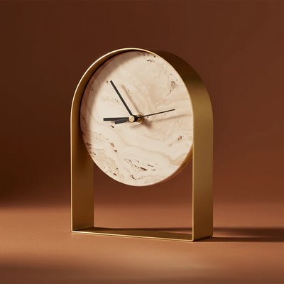 Artisan Marble Desktop Clock Modern Model