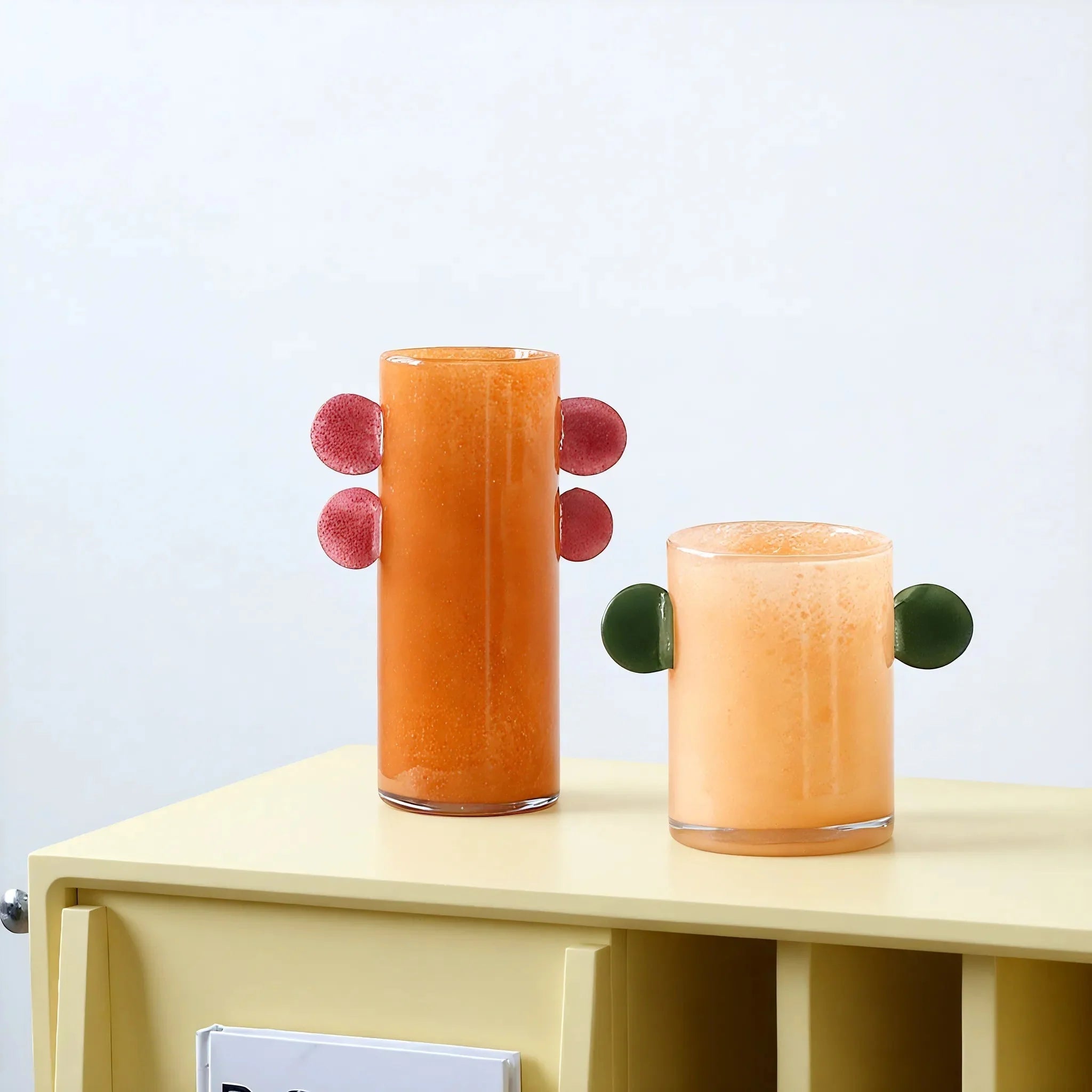 ARTISANAL GLASS | Handcrafted Vase with Sculptural Accents
