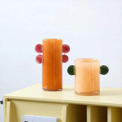 ARTISANAL GLASS | Handcrafted Vase with Sculptural Accents