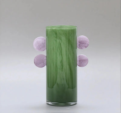 ARTISANAL GLASS | Handcrafted Vase with Sculptural Accents