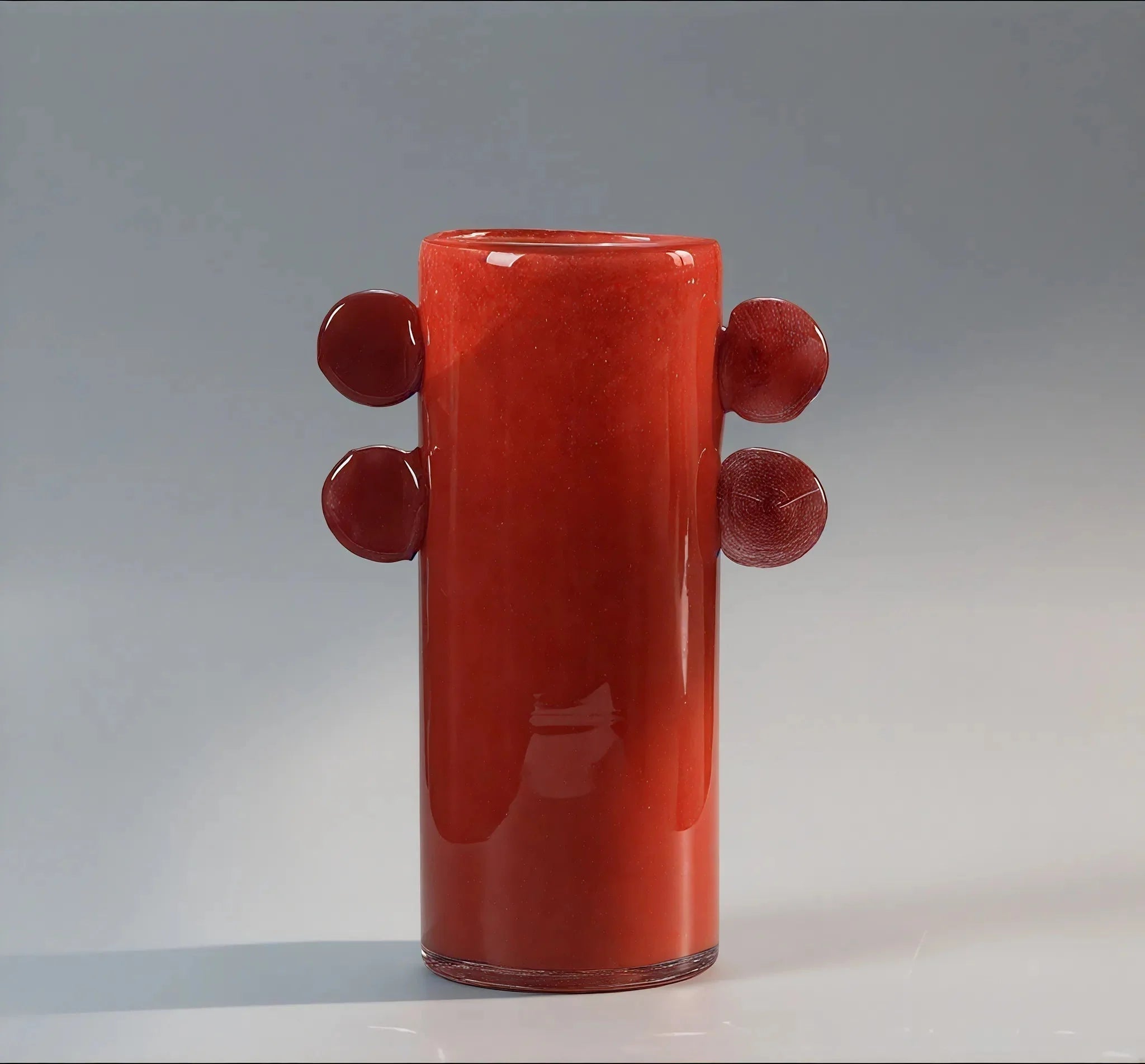 ARTISANAL GLASS | Handcrafted Vase with Sculptural Accents