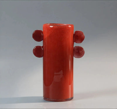 ARTISANAL GLASS | Handcrafted Vase with Sculptural Accents