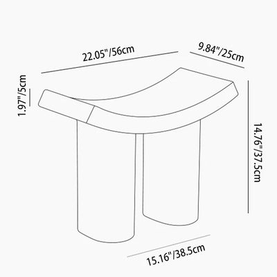 Modrn Color Accent ABS Stool - front view product photo