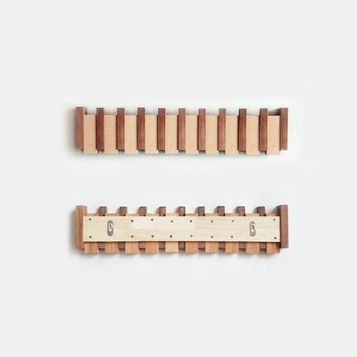 Foldable Wooden Hanger – Beech & Walnut Multi Tier Rack