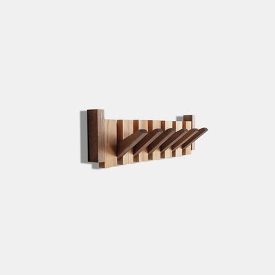 Foldable Wooden Hanger – Beech & Walnut Multi Tier Rack