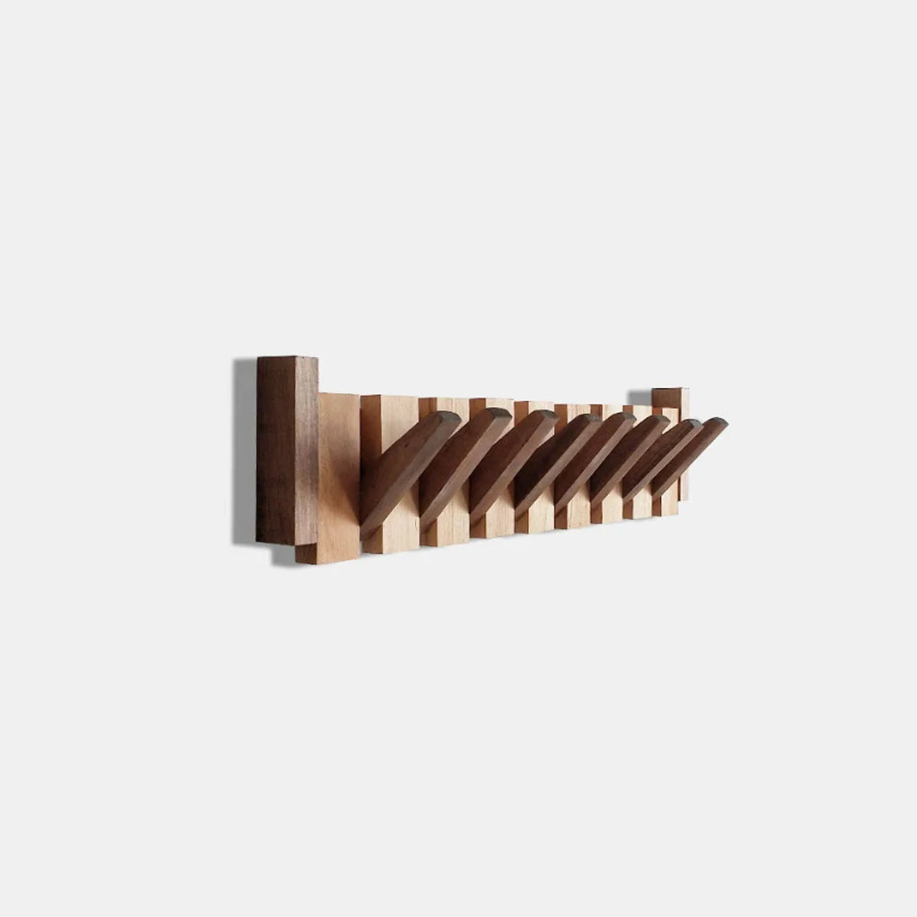 Foldable Wooden Hanger – Beech & Walnut Multi Tier Rack
