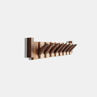Foldable Wooden Hanger – Beech & Walnut Multi Tier Rack