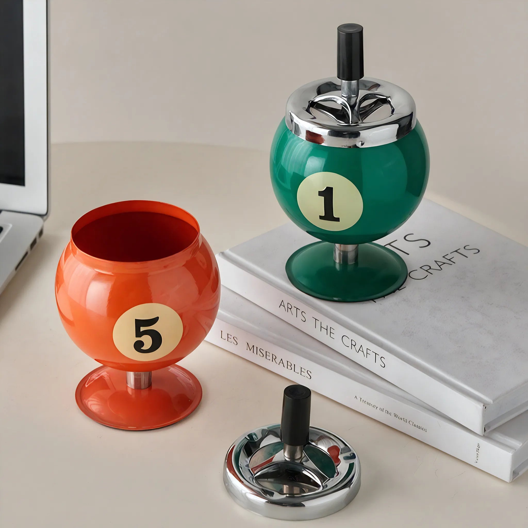 Metal Billiards Ashtray | Contemporary Smoking Accessory