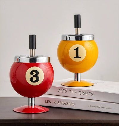 Metal Billiards Ashtray | Contemporary Smoking Accessory