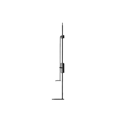 Black Metal Wall Lamp - Adjustable Spot Light With Shelf