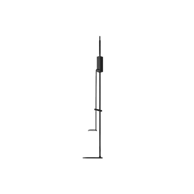 Black Metal Wall Lamp - Adjustable Spot Light With Shelf