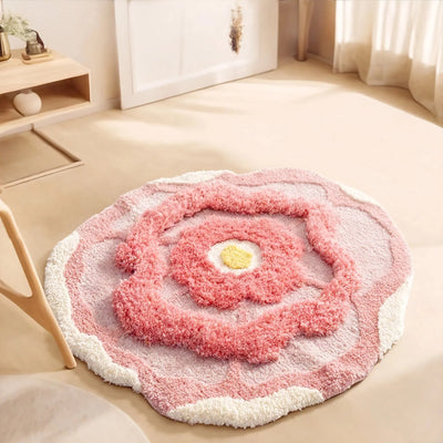 BLOSSOM HAVEN | Floral-Inspired Flocked Rug