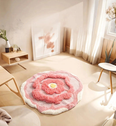 BLOSSOM HAVEN | Floral-Inspired Flocked Rug