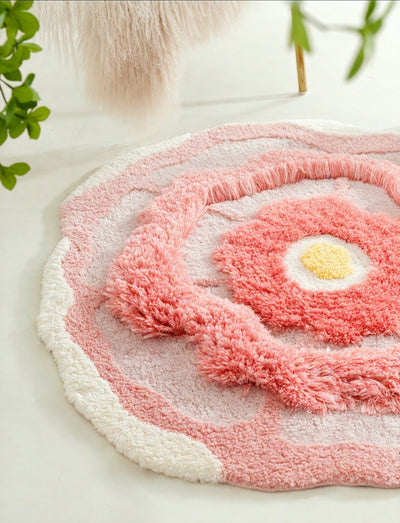BLOSSOM HAVEN | Floral-Inspired Flocked Rug
