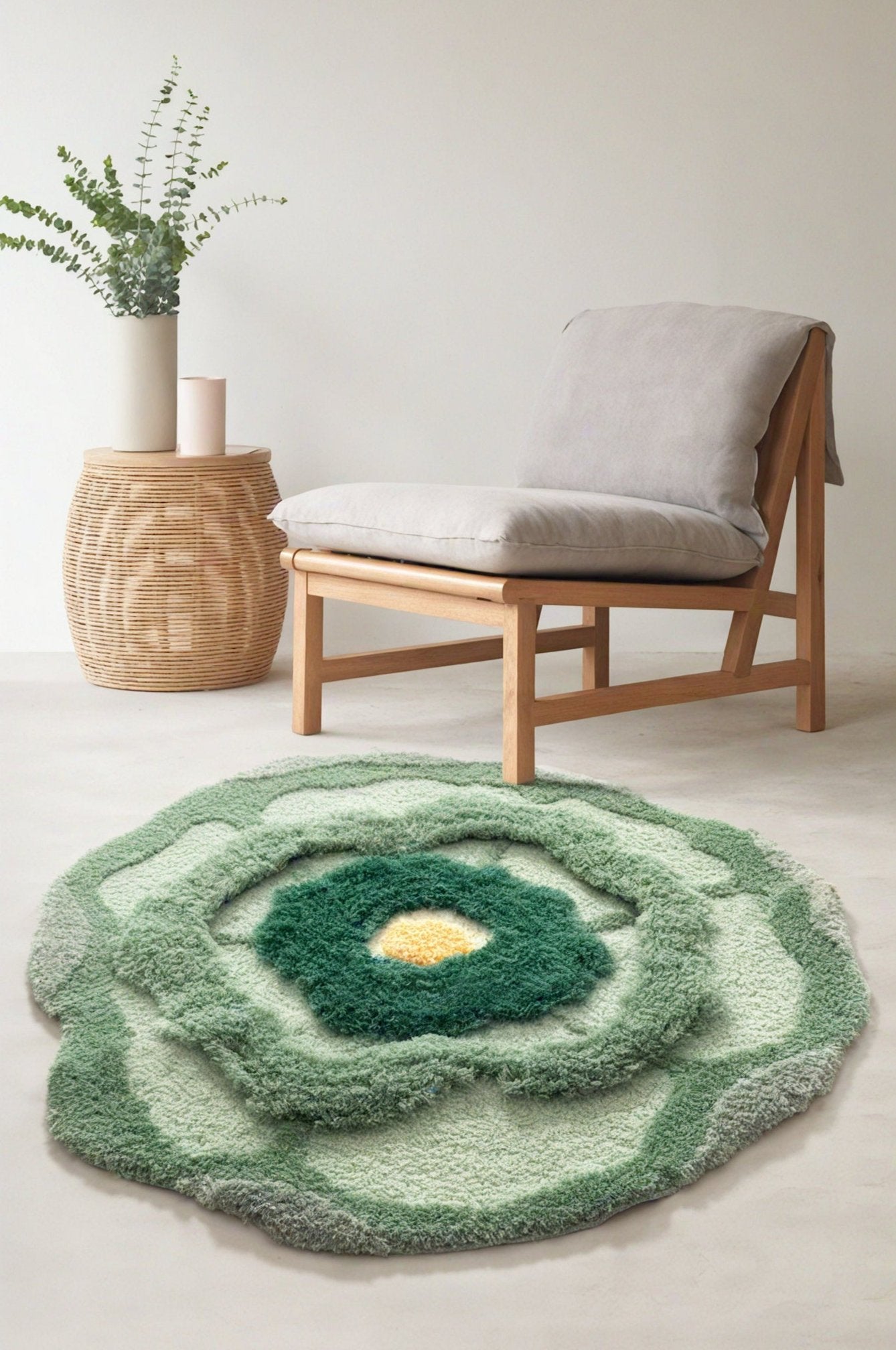 BLOSSOM HAVEN | Floral-Inspired Flocked Rug