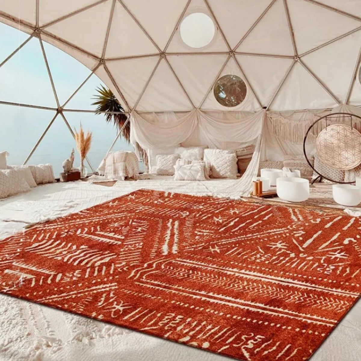 Bohemian Area Rug - Retro Washed Carpet Mat