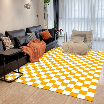 MODERN CHECKER | Faux Cashmere Luxe Rug