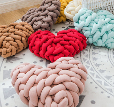 HEART-KNOT | Chunky Braided Love Cushion