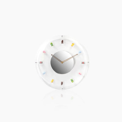 Animal Ornaments Clock - Transparent Hour Hand Wall & Shelf Timepiece
