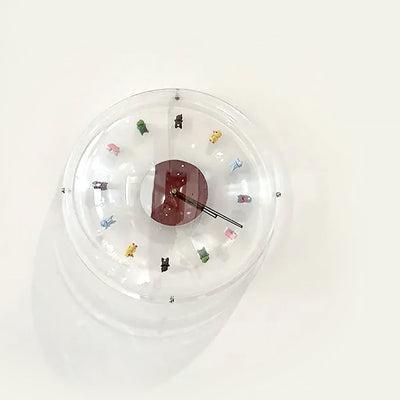 Animal Ornaments Clock - Transparent Hour Hand Wall & Shelf Timepiece
