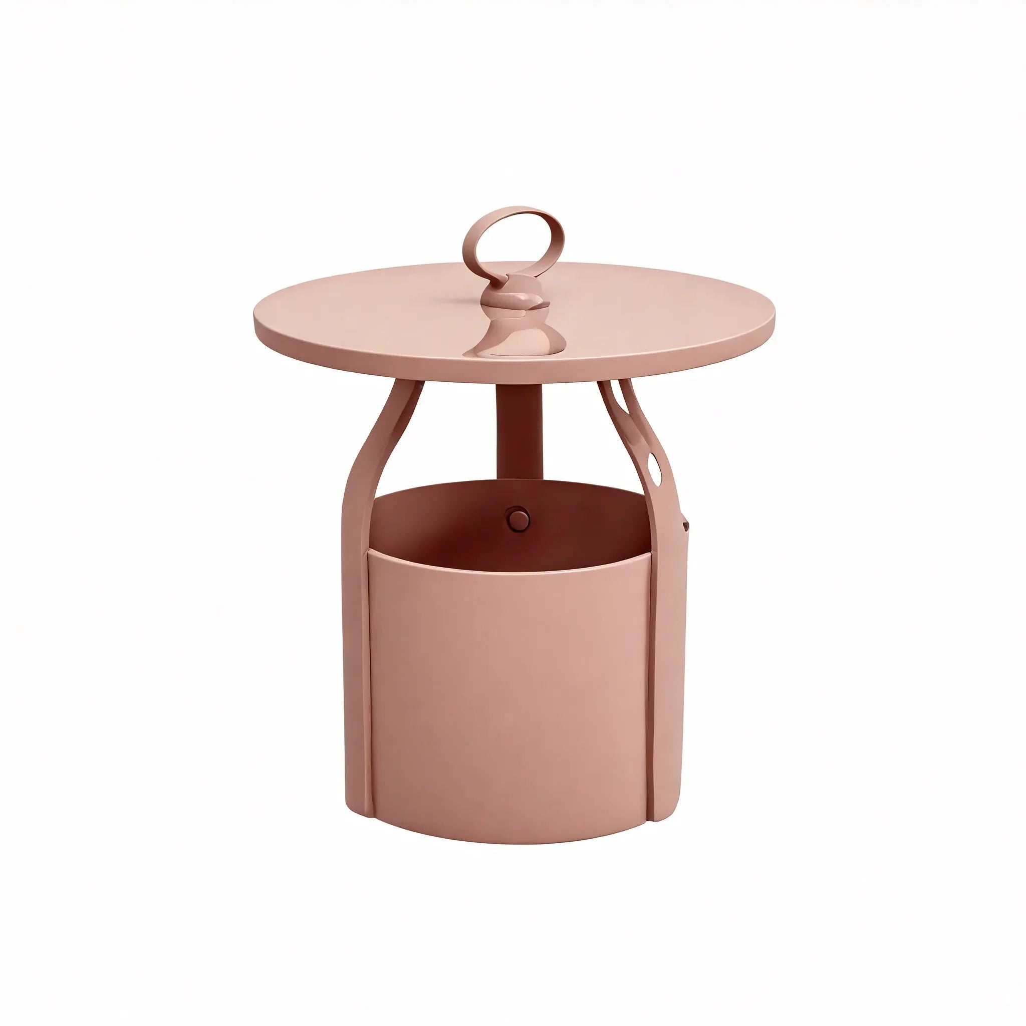 BUCKETED-BLISS | Modern Side Table with Storage Flair
