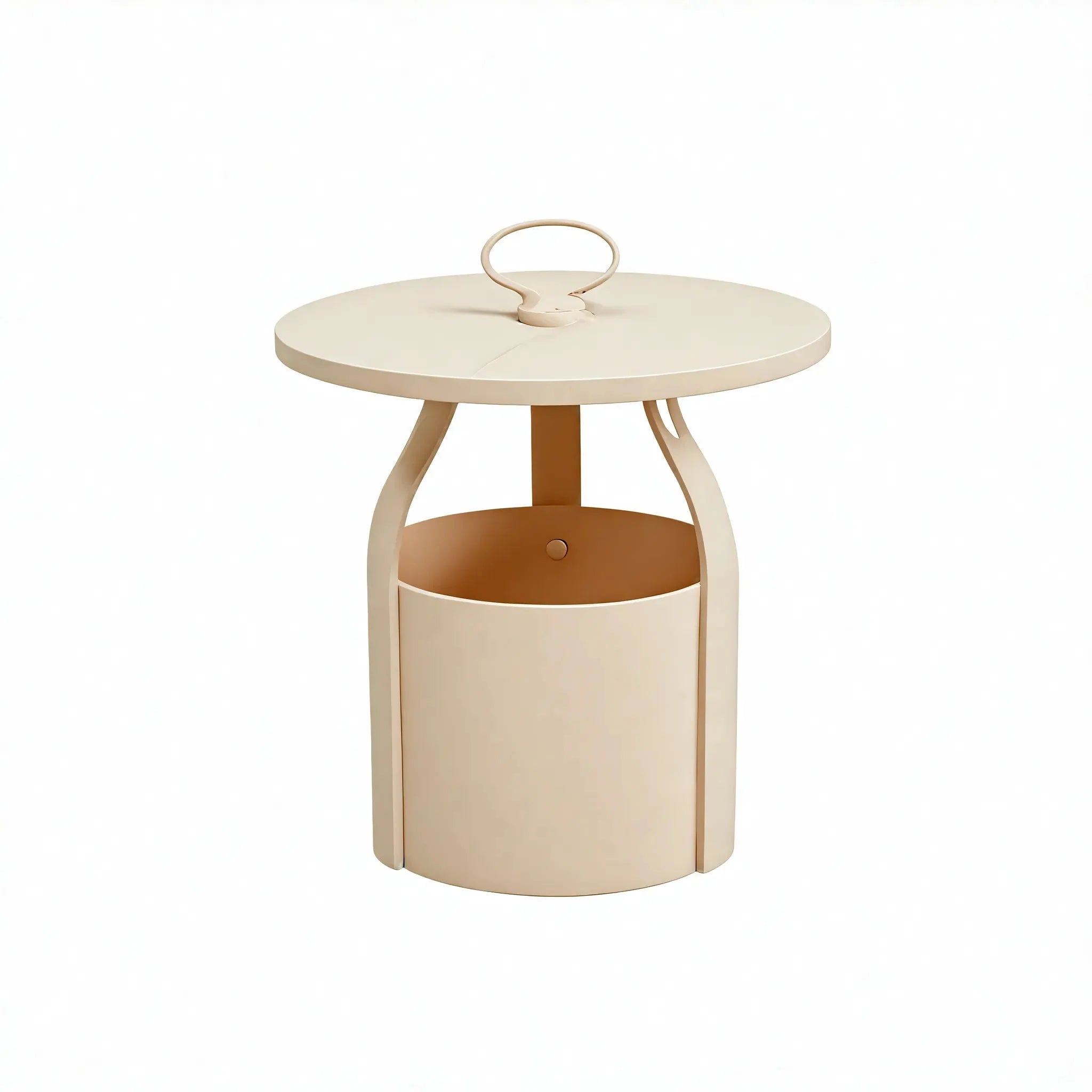 BUCKETED-BLISS | Modern Side Table with Storage Flair