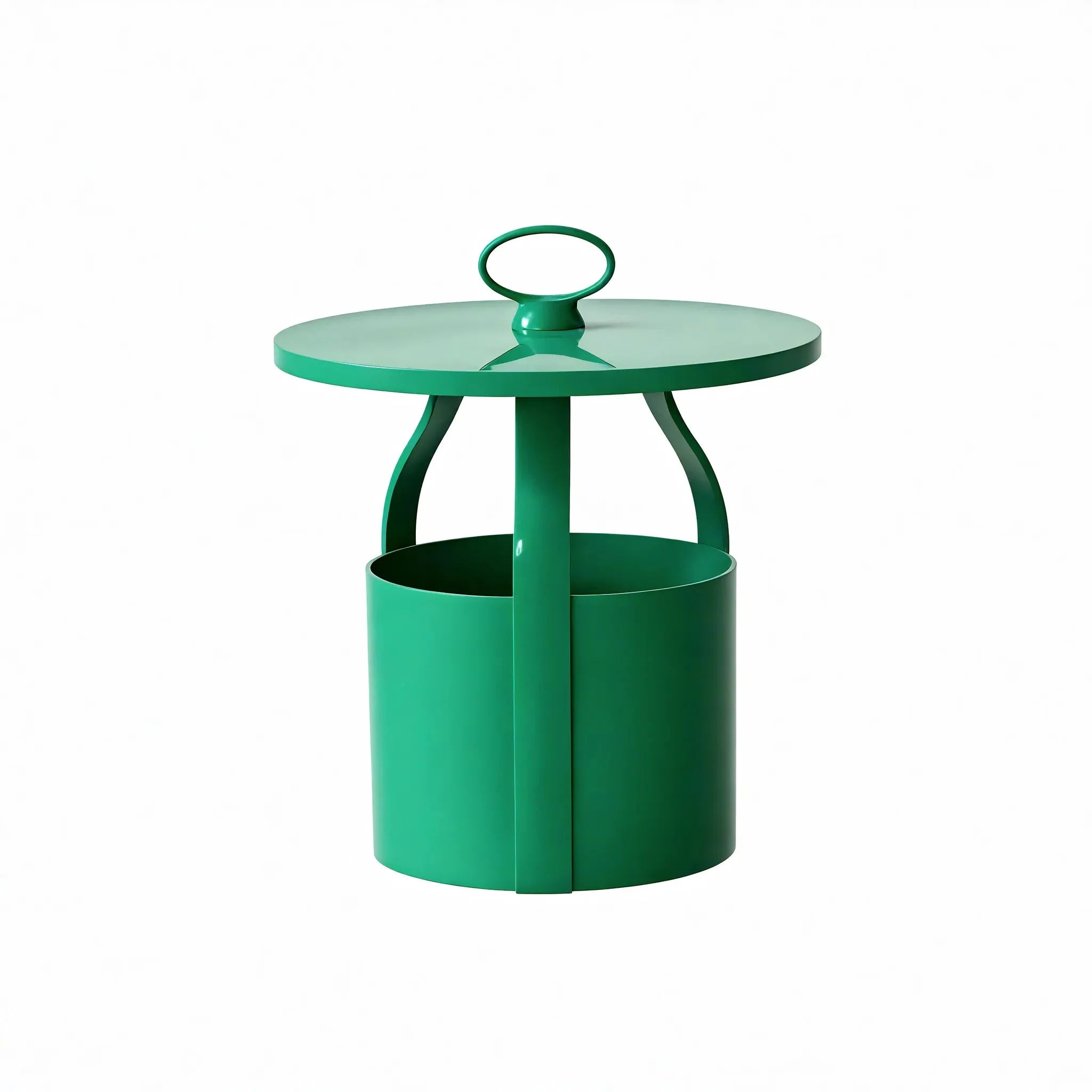 BUCKETED-BLISS | Modern Side Table with Storage Flair