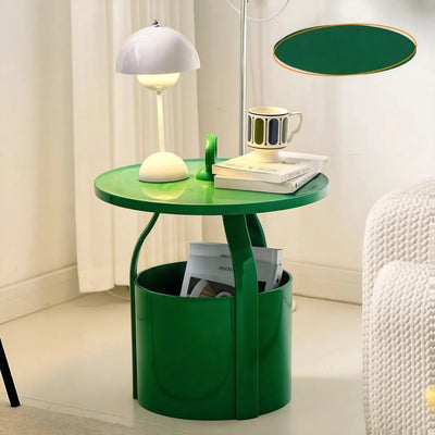 BUCKETED-BLISS | Modern Side Table with Storage Flair