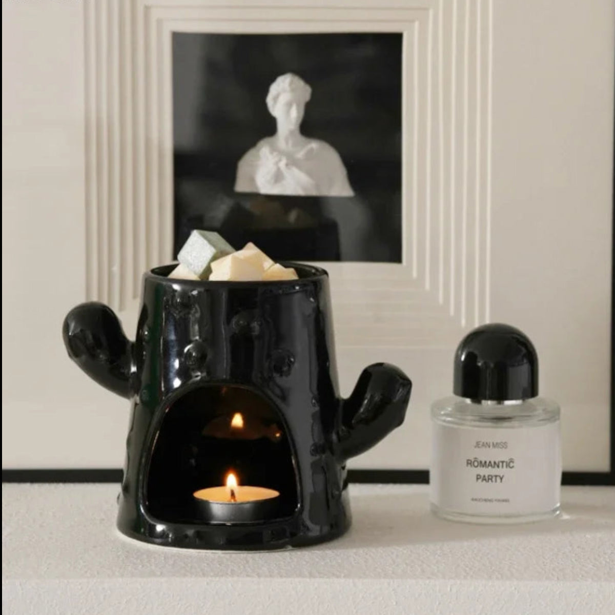 Ceramic Aromatherapy Furnace | Handcrafted Cactus Decor