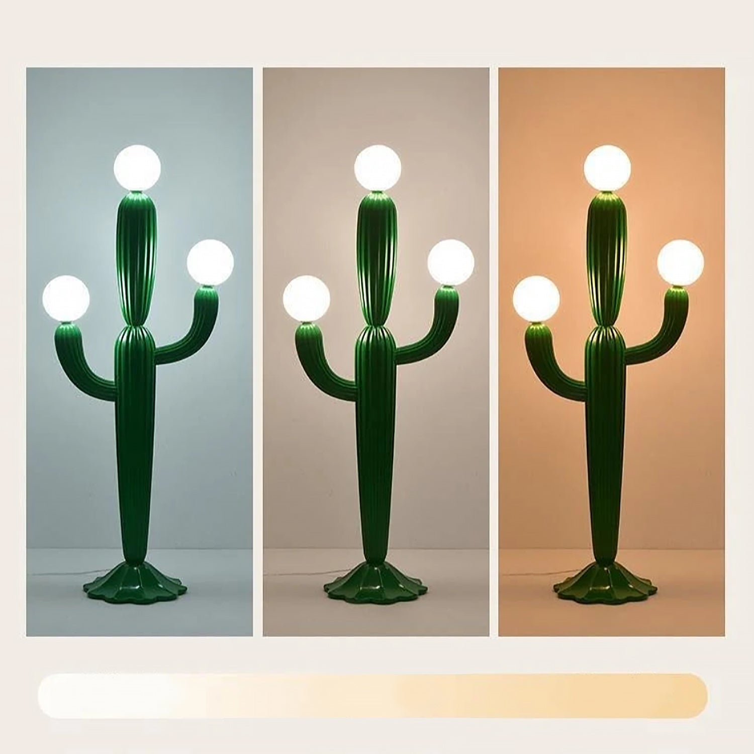 Cactus Floor Lamp - Modern Sculptural Resin Light