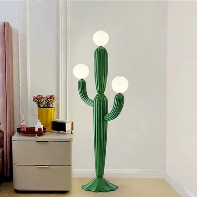 Cactus Floor Lamp - Modern Sculptural Resin Light