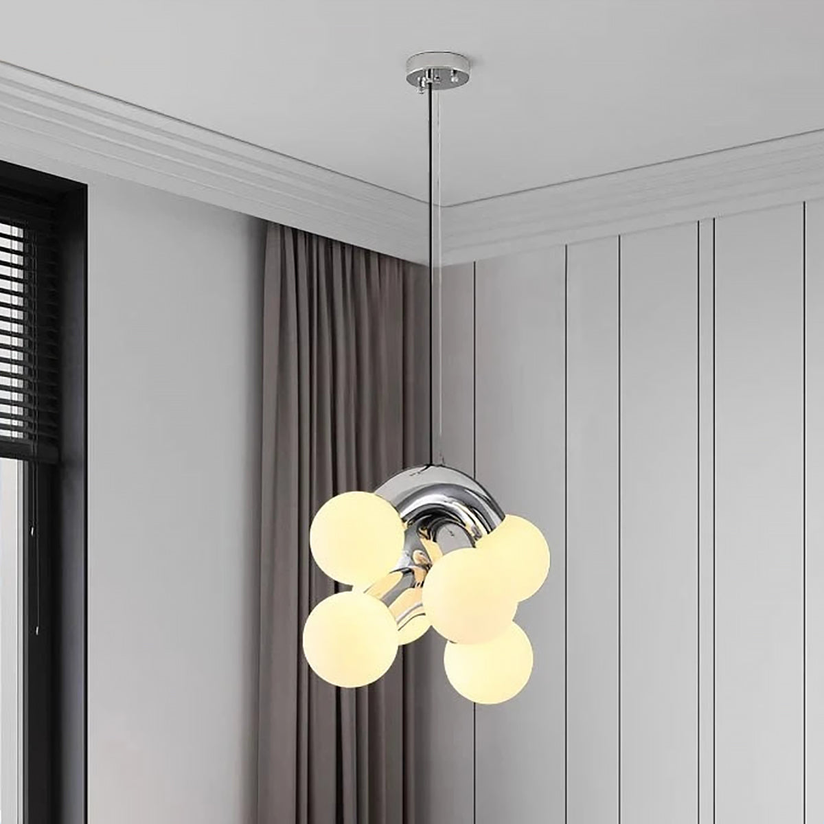 Chrome Ball Wall Lamp - Hotel Style Lighting Fixture