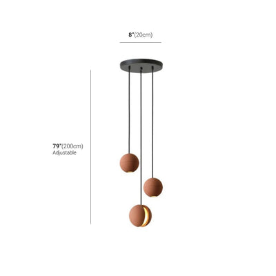 Cement Ceiling Light - Moon & Planet Ball Pendant