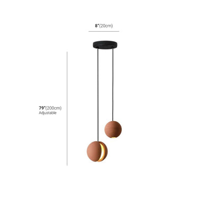 Cement Ceiling Light - Moon & Planet Ball Pendant