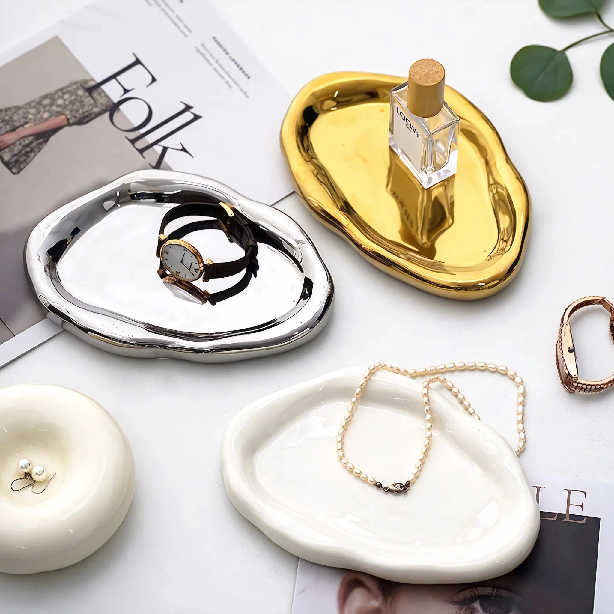 CERAMIC-TRAY | Modern Decorative Tray Set